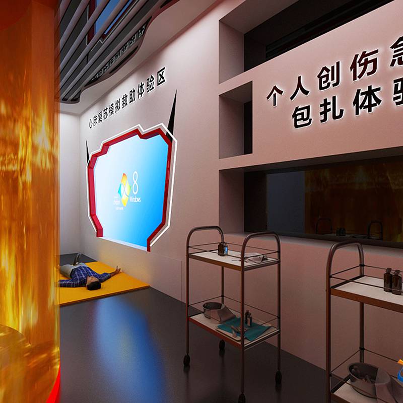趣味性防空防灾电子设备与多媒体互动人防民防展厅设计 计算机软硬件的创新融合
